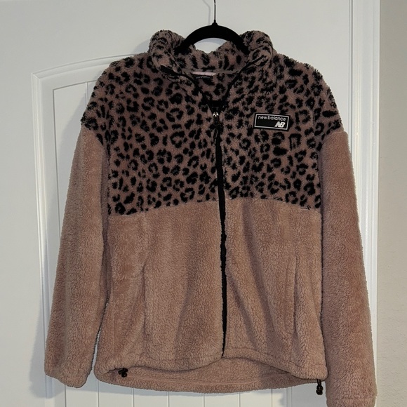 New Balance Jackets & Blazers - New Balance Women’s Leopard Print Fleece Jacket- Pink